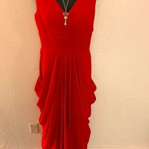 Red bridesmaid dress or fabric material for creative project